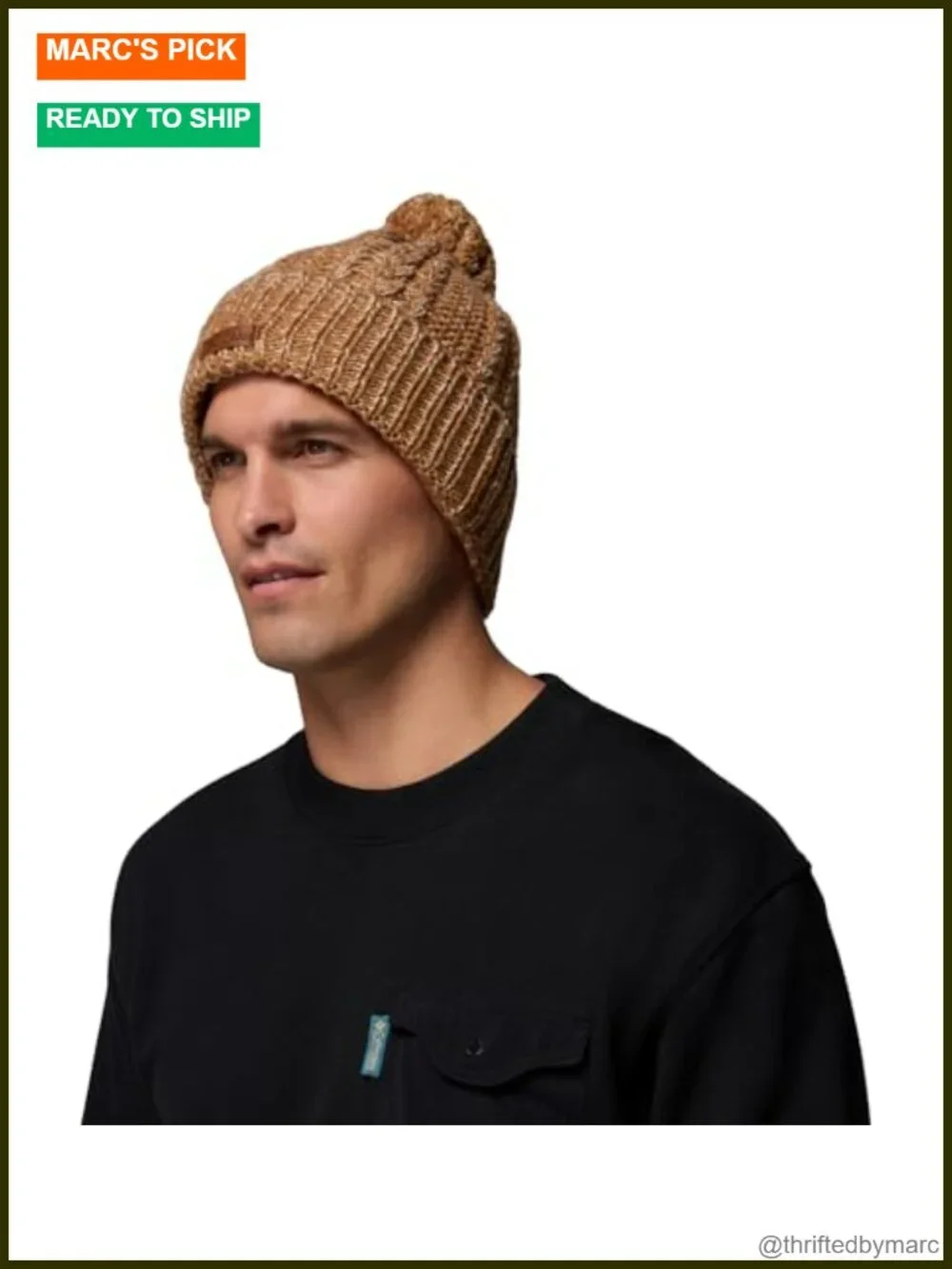 Cozy Fleece Lined Knit Beanie with Pom-Pom